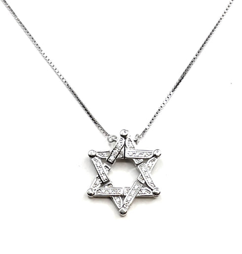 Sterling Star Of David Opening Magnetic Necklace